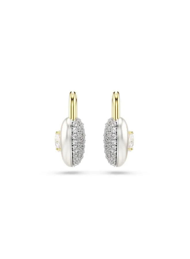 SWAROVSKI  Idyllia White Crystal Gold Tone Plated Pierced Earrings for Women | Best Price UAE